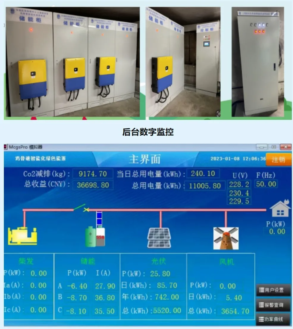 改造后的储能柜与后台数字监控